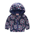 Hooded jacket with print pattern