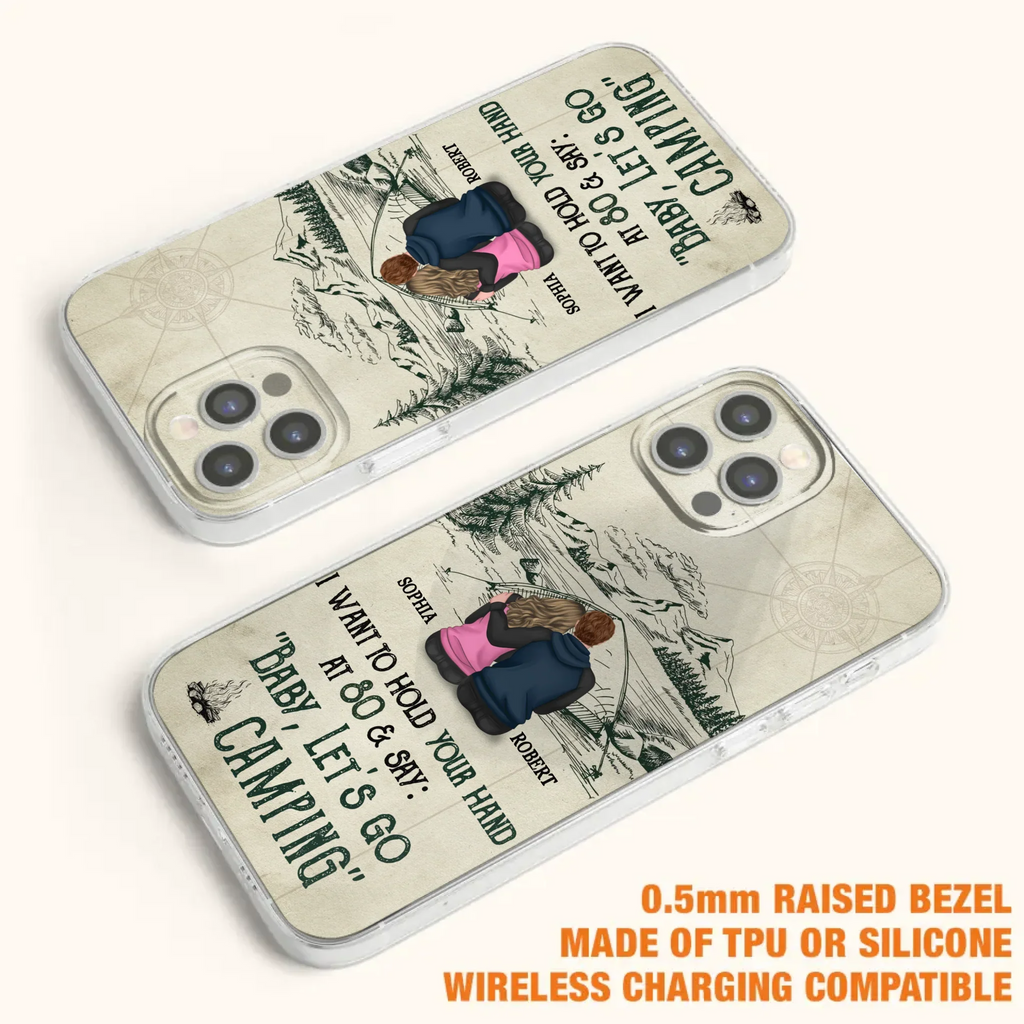 Custom Personalized Couple Phone Case - Gift Idea For Couple - Case For iPhone/Samsung - Baby Let's Go Camping