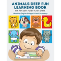 Animals Deep Fun Learning Book for Kids with Jumbo Flash Cards. Ukrainian English Bilingual Visual Dictionary: My Childrens learn flashcards alphabet - Paperback