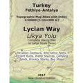 Turkey Fethiye-Antalya Topographic Map Atlas with Index 1: 50000 (1 cm=500 m) Lycian Way (Likya Yolu) Complete Hiking Trail in Large Scale Detail Elev - Paperback