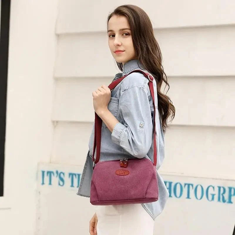 Lavish Style Canvas Crossbody Bag For Women And Girld Travel Bag Lightweighted Casual Shoulder Bag For Females