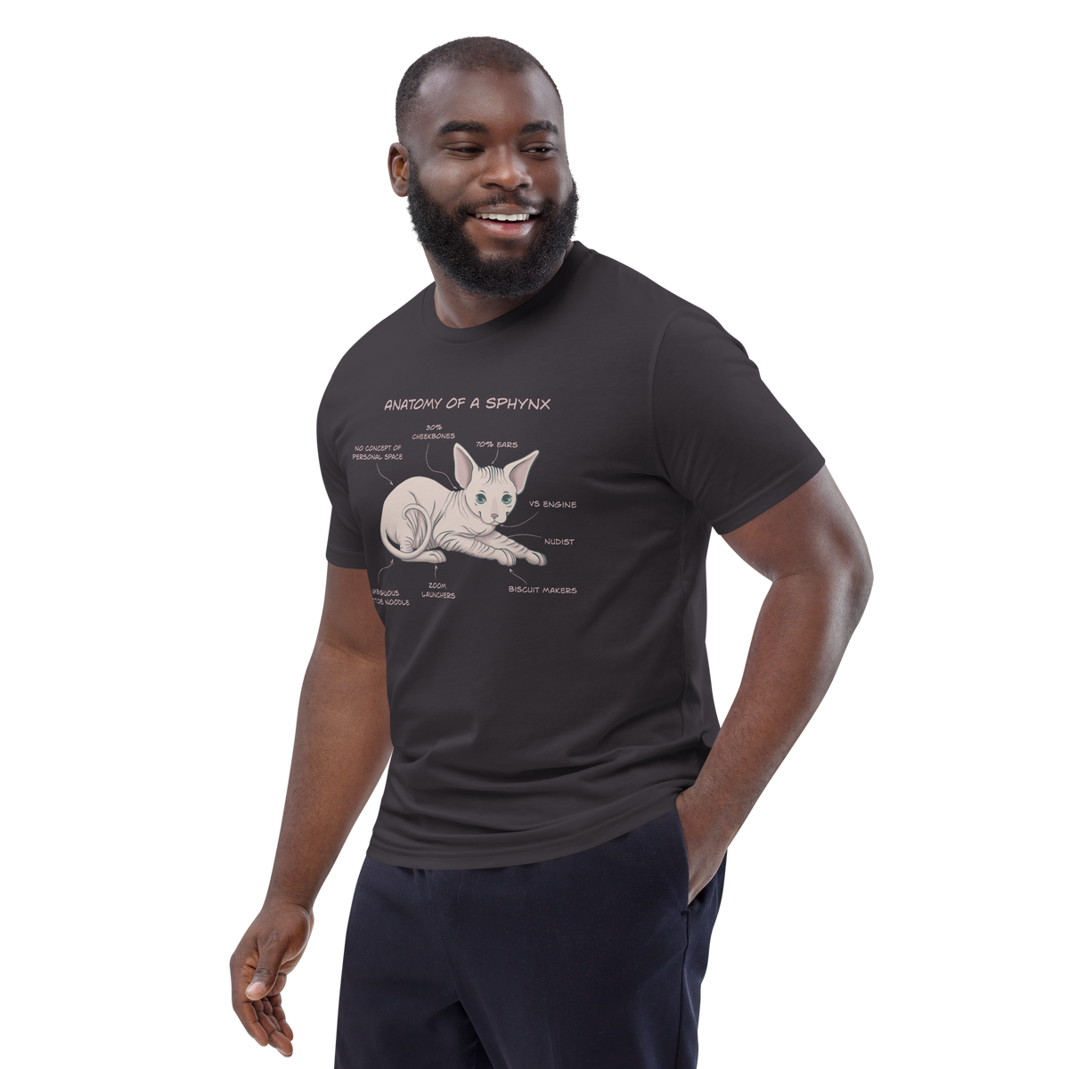 "ANATOMY OF A SPHYNX" UNISEX ORGANIC TEE