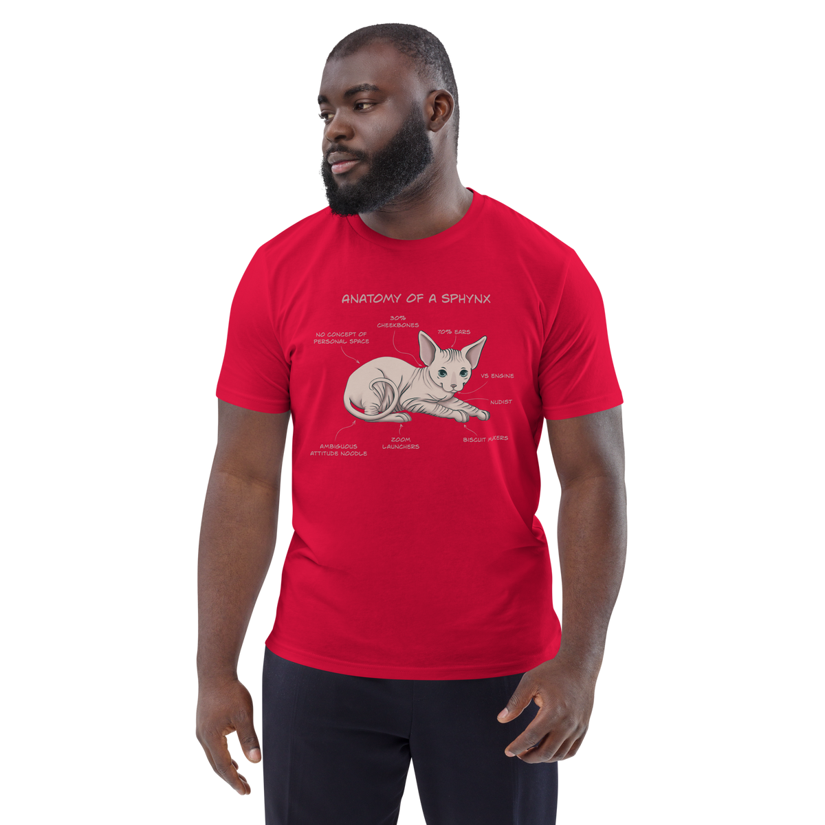 "ANATOMY OF A SPHYNX" UNISEX ORGANIC TEE